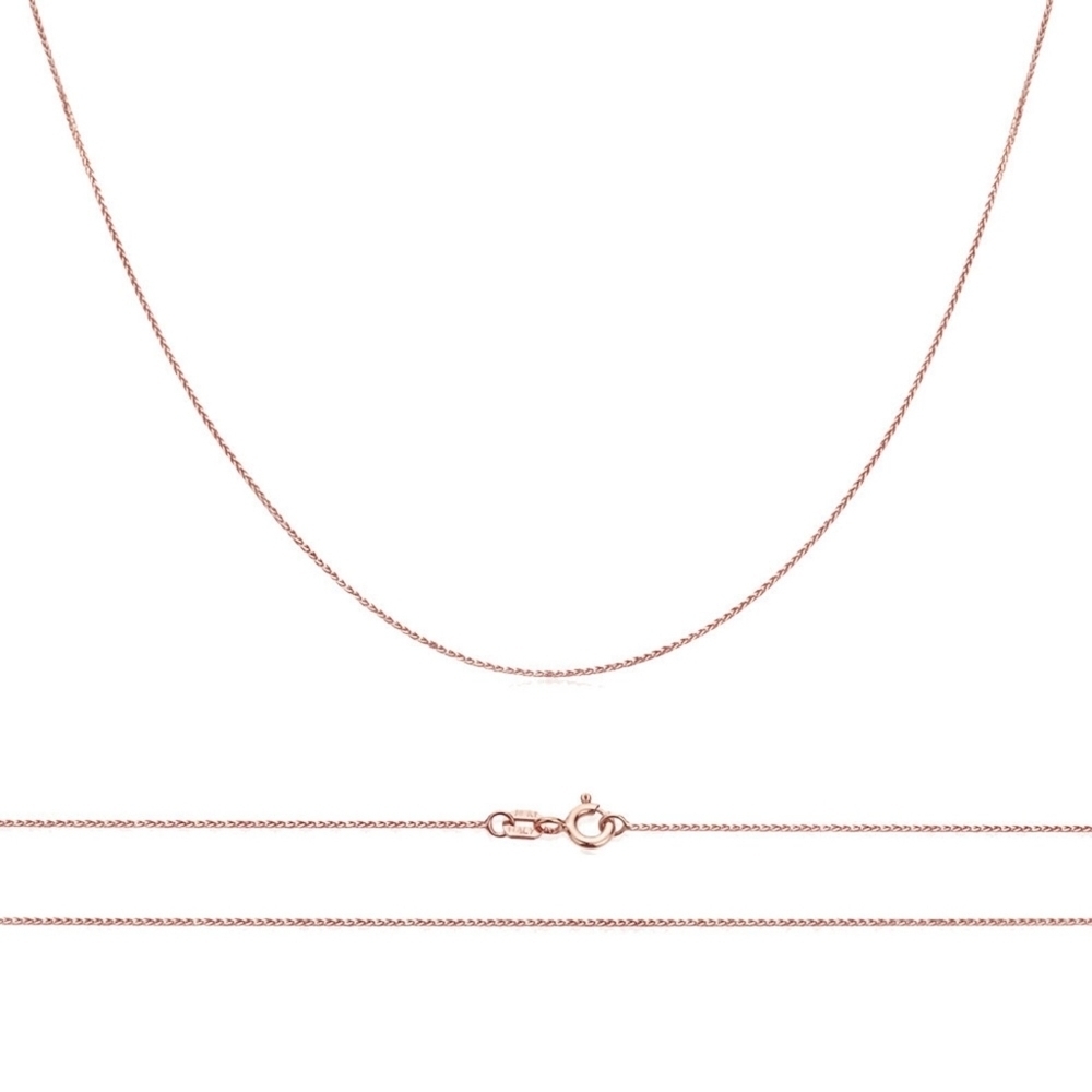 Basic Rose Gold Chain Necklace 18" NEW
